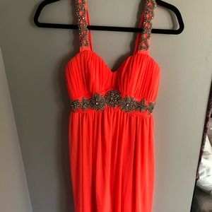 Orange homecoming dress